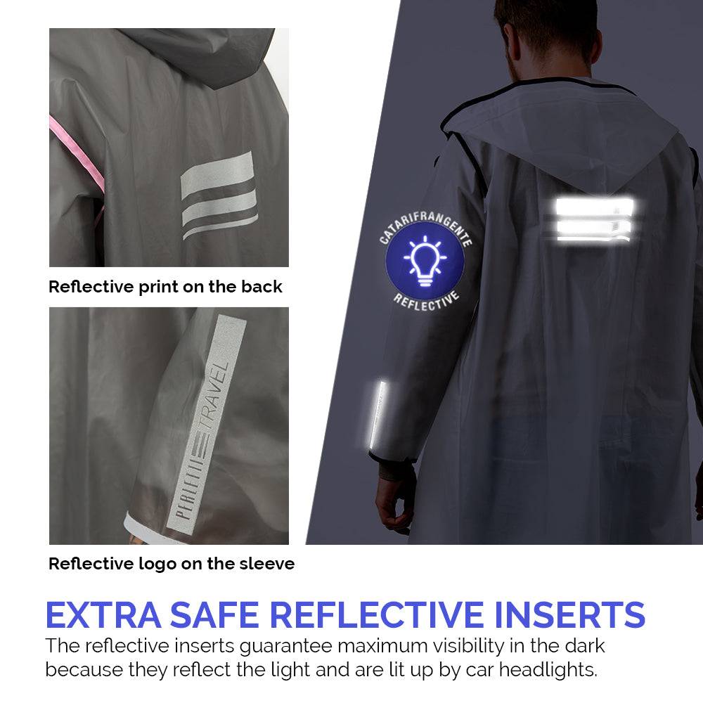 Perletti Impermeabile Grigio Catarifrangente