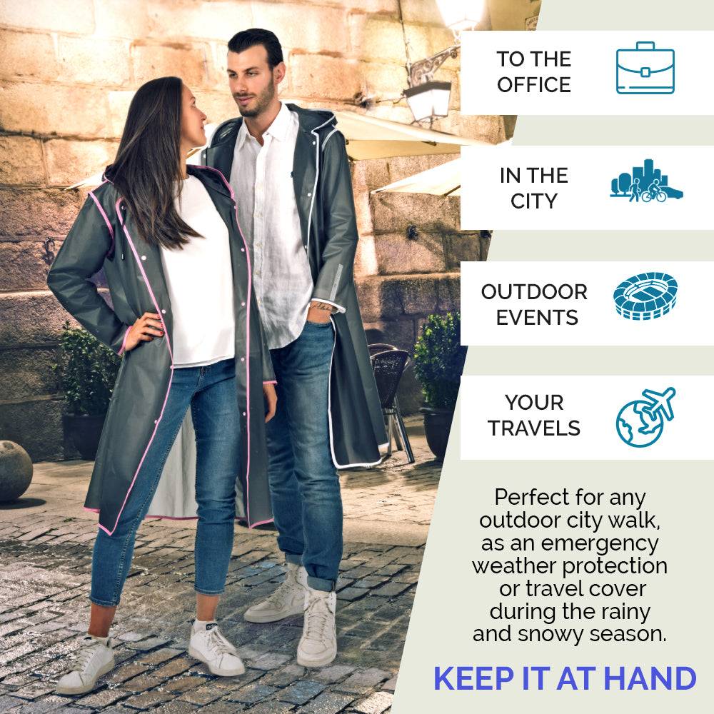 Perletti Impermeabile Grigio Catarifrangente