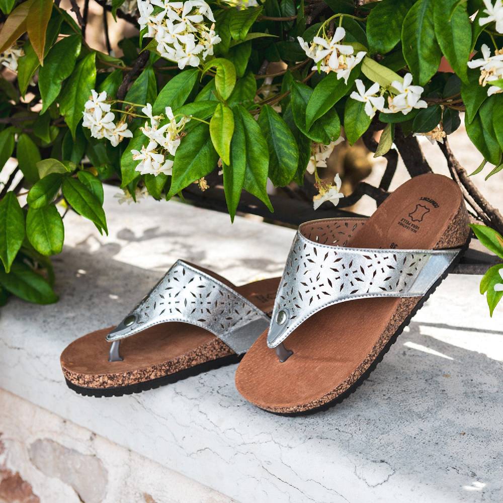 Perletti Infradito Metal Con Zeppa