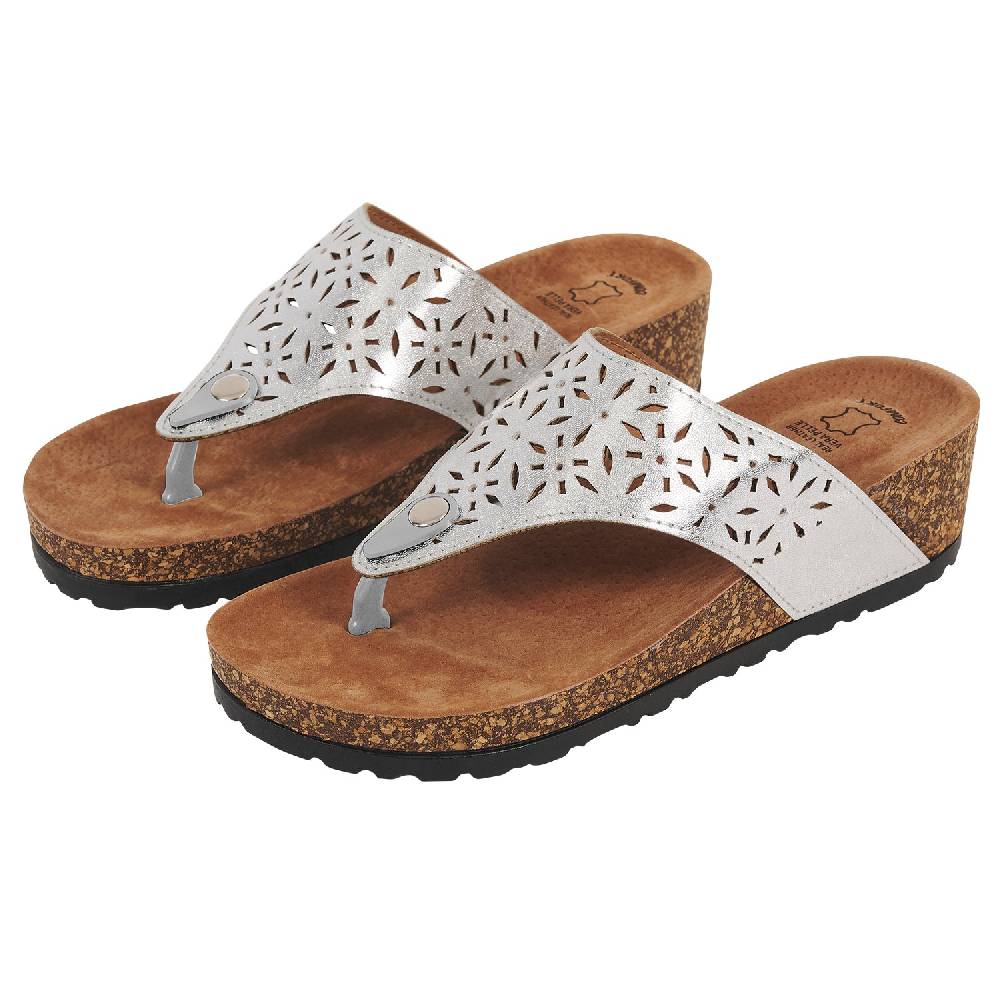 Perletti Infradito Metal con Zeppa