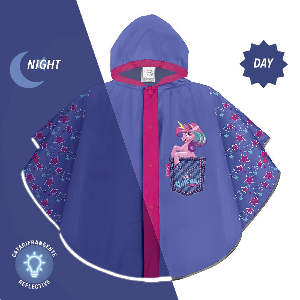 Perletti Mantellina Unicorno Viola