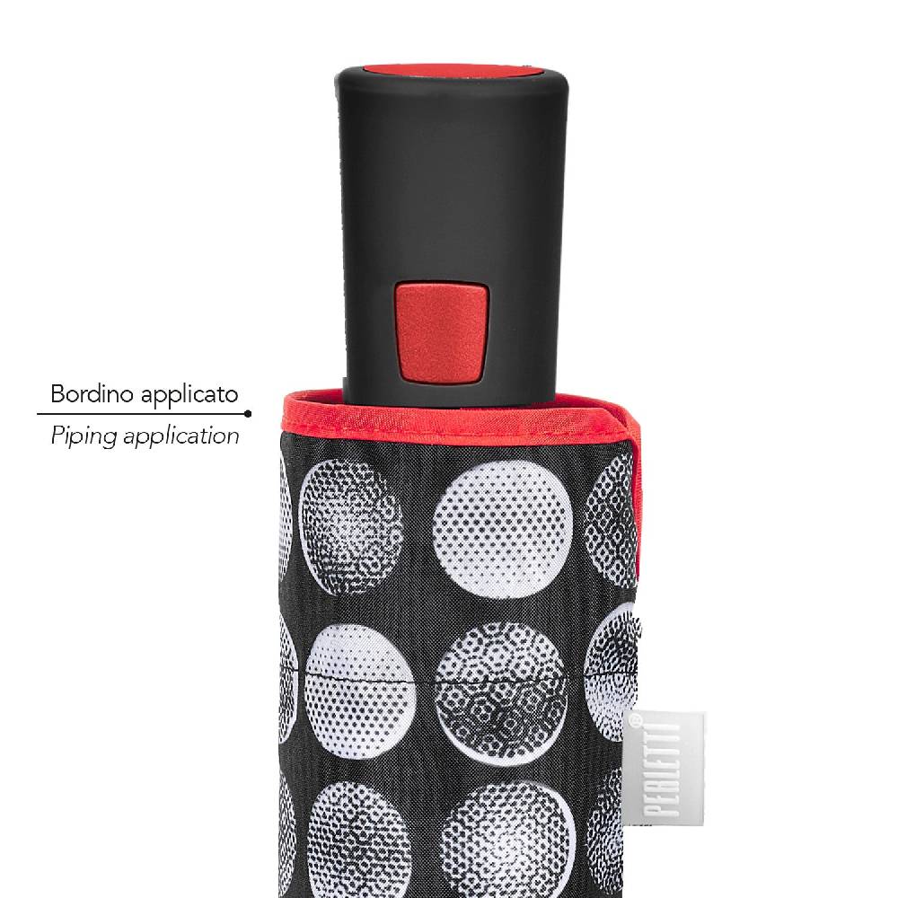 Perletti Ombrello Automatico Bianco E Nero