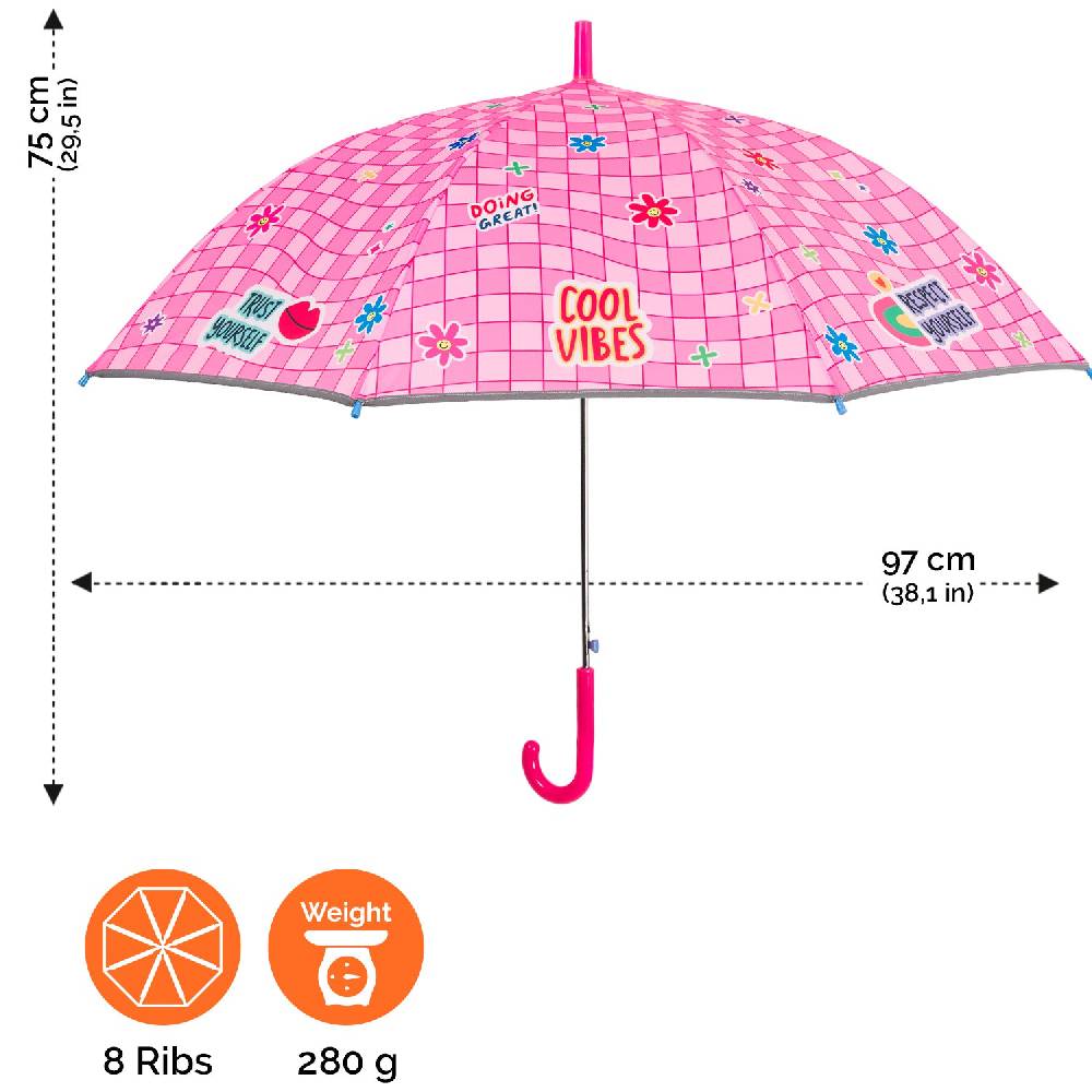 Perletti Ombrello Cool Vibes Rosa Automatico
