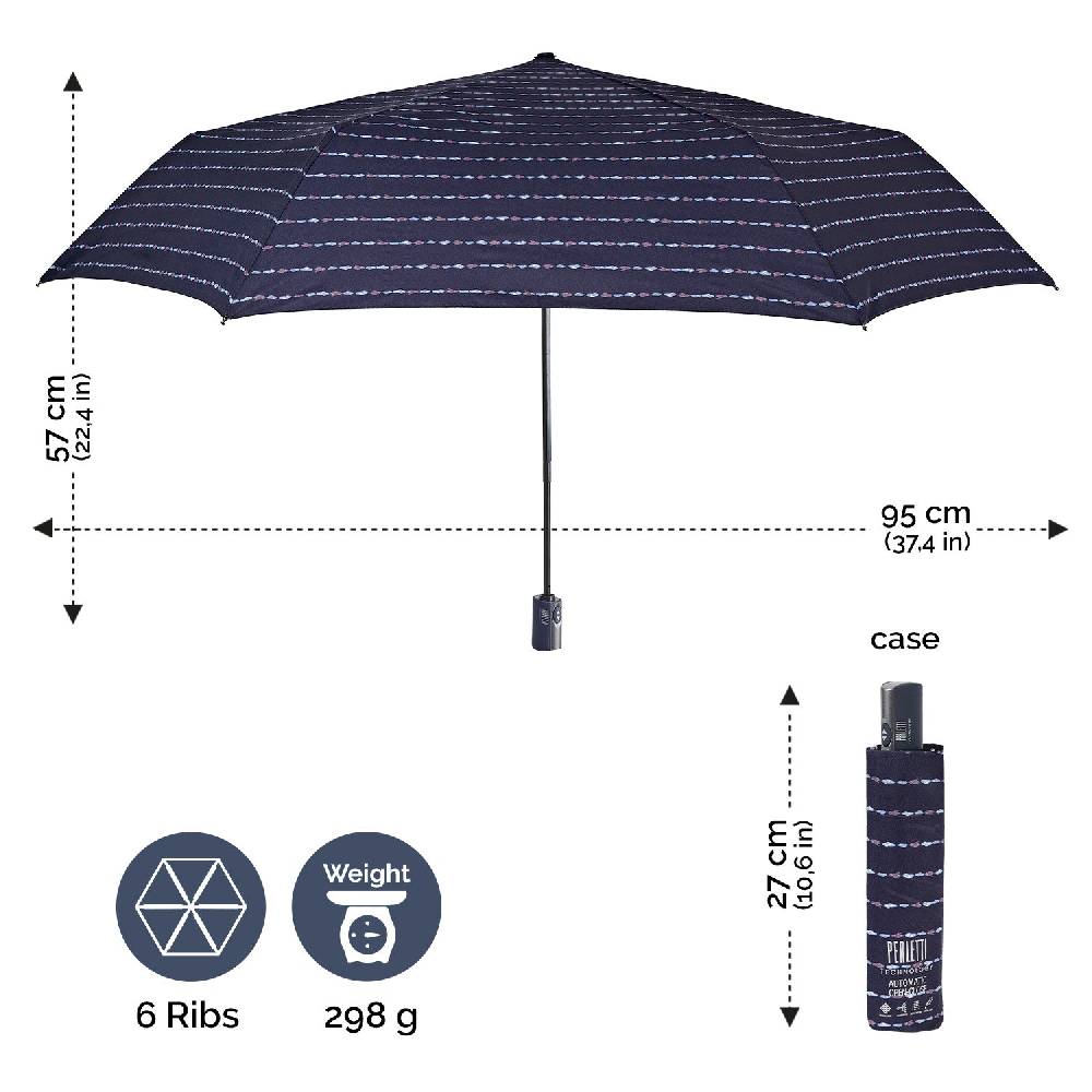 Perletti Ombrello Extra Piatto Viola Technology