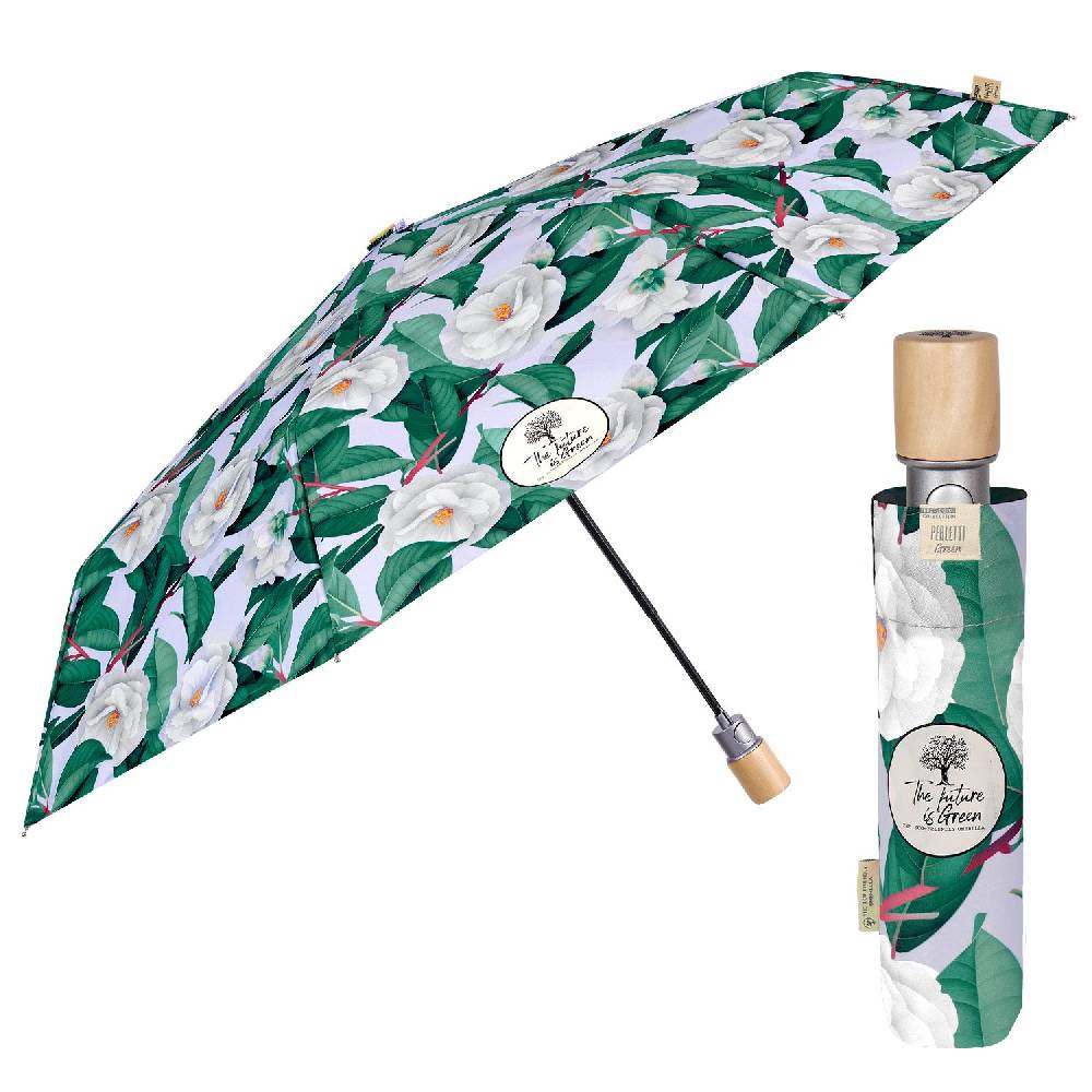 Perletti Ombrello Green Automatico Camelie
