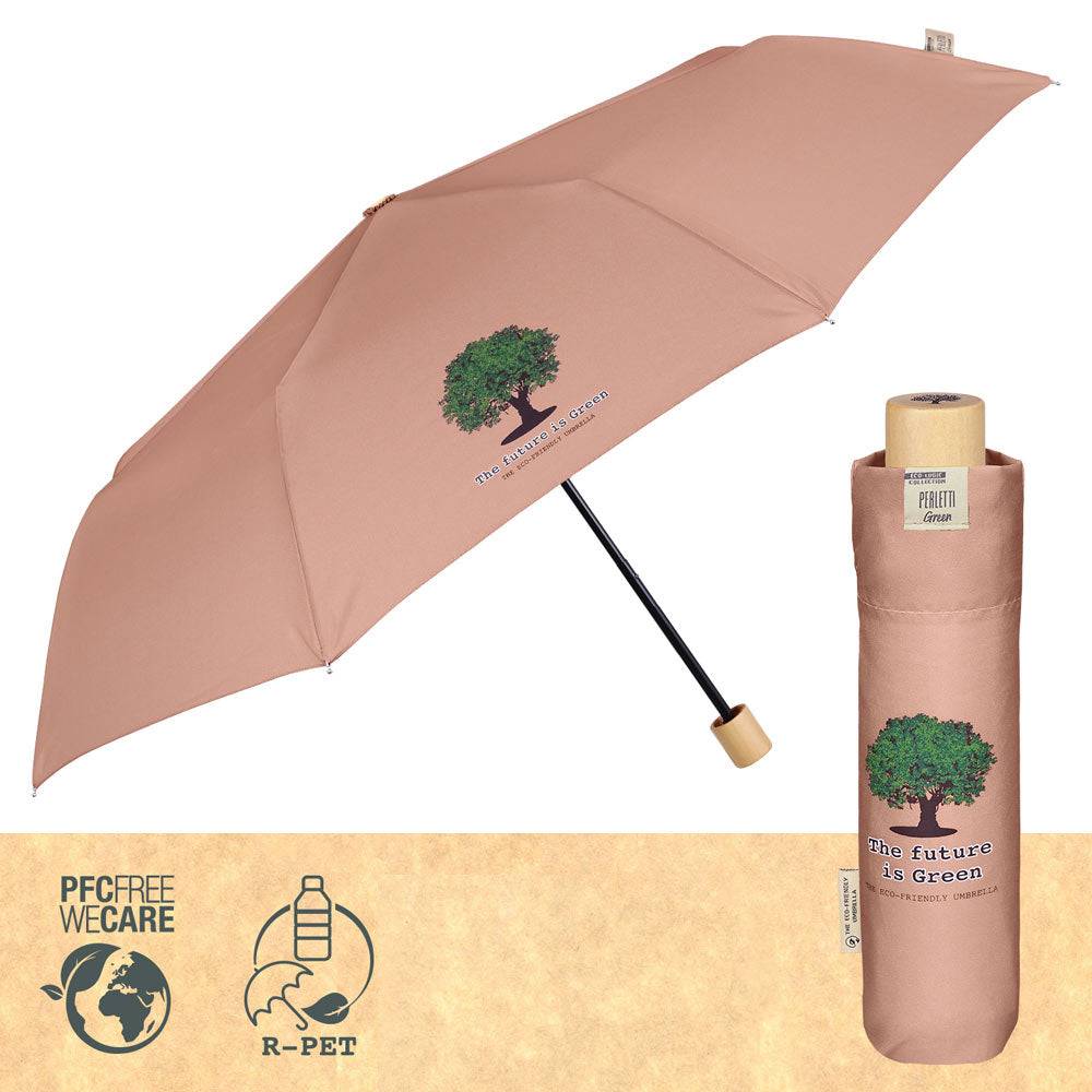 Perletti Ombrello Green Mini Tinta Unita