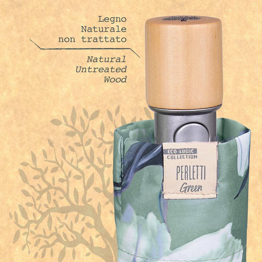 Perletti Ombrello Green Pieghevole Tulipani