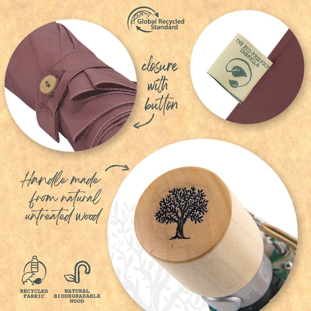 Perletti Ombrello Green Pieghevole Tulipani