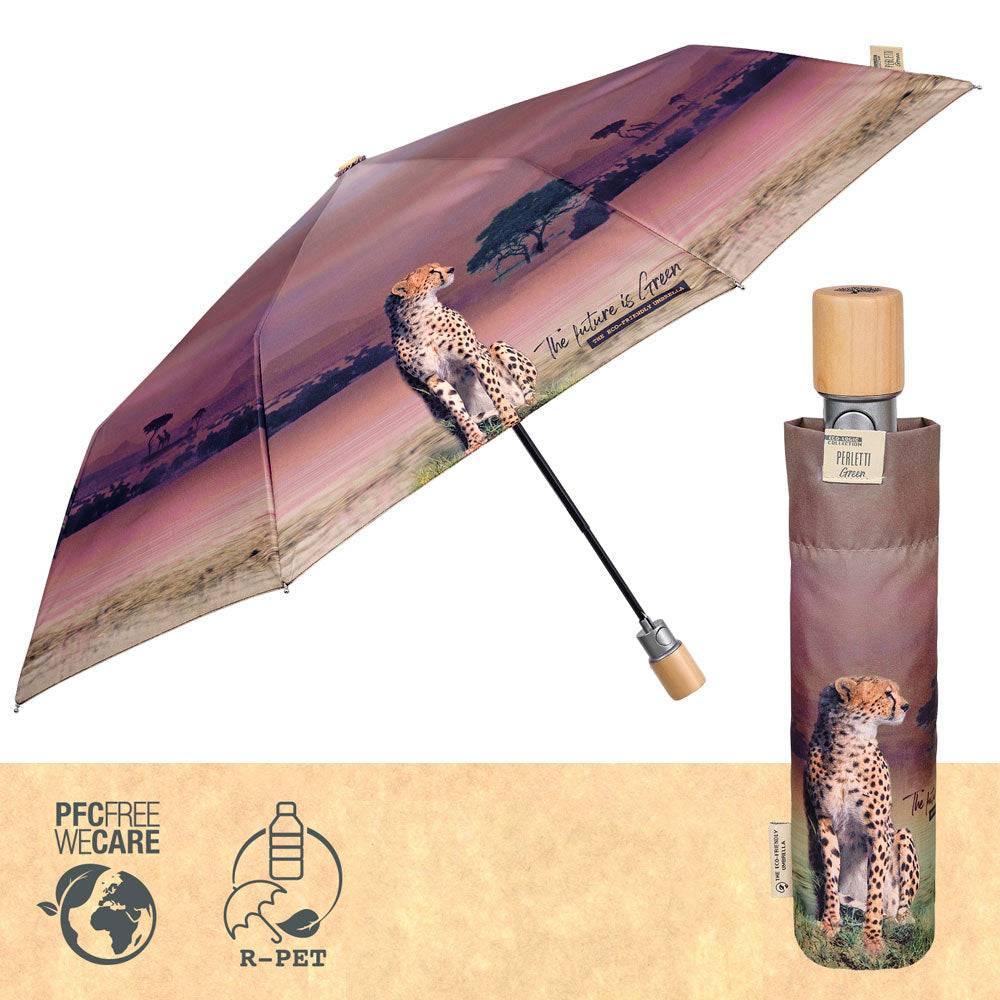 Perletti Ombrello Green Savana Con Giaguaro