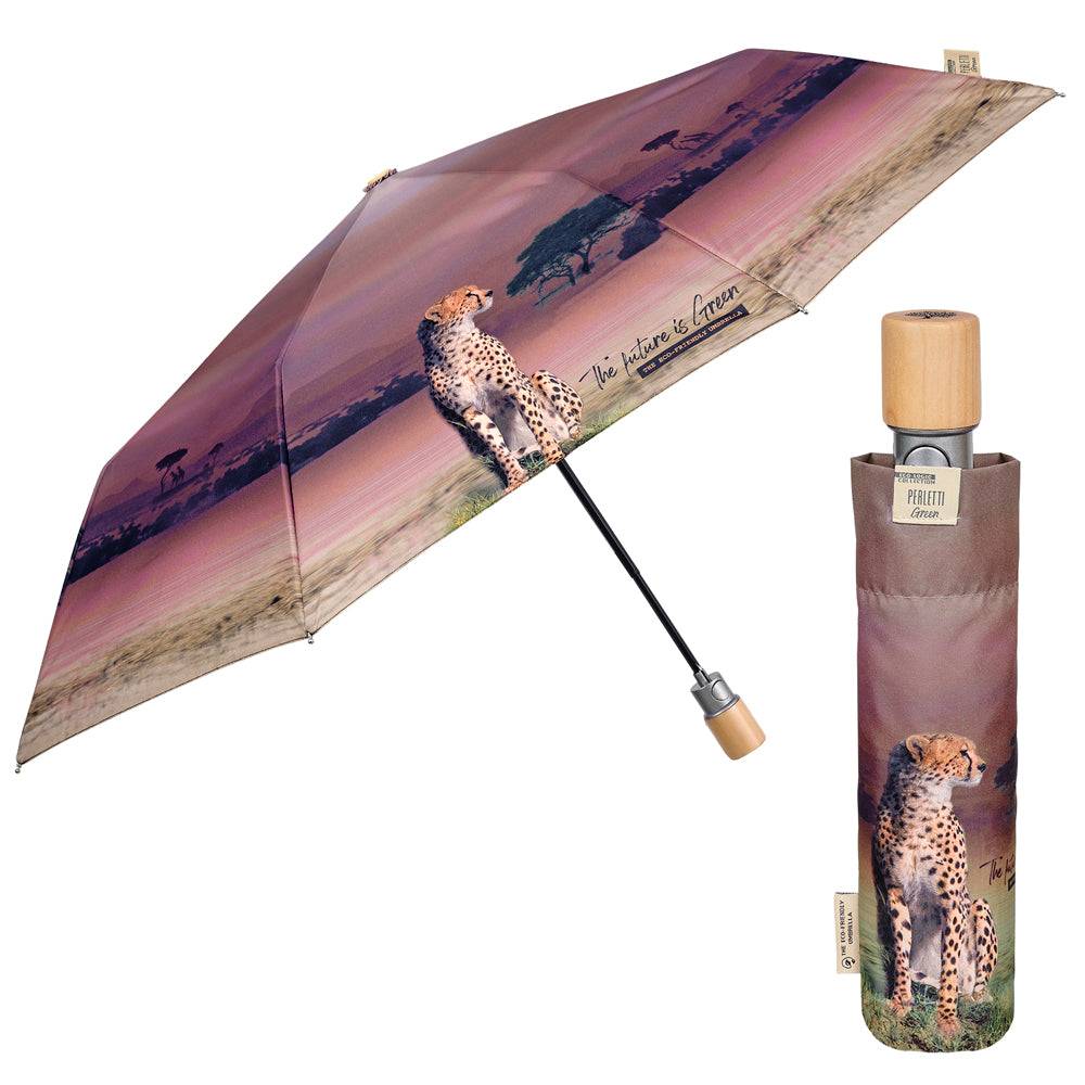 Perletti Ombrello Green Savana con Giaguaro