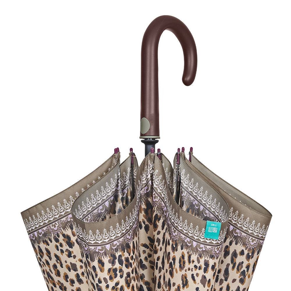 Perletti Ombrello Lungo Animalier Leopardato