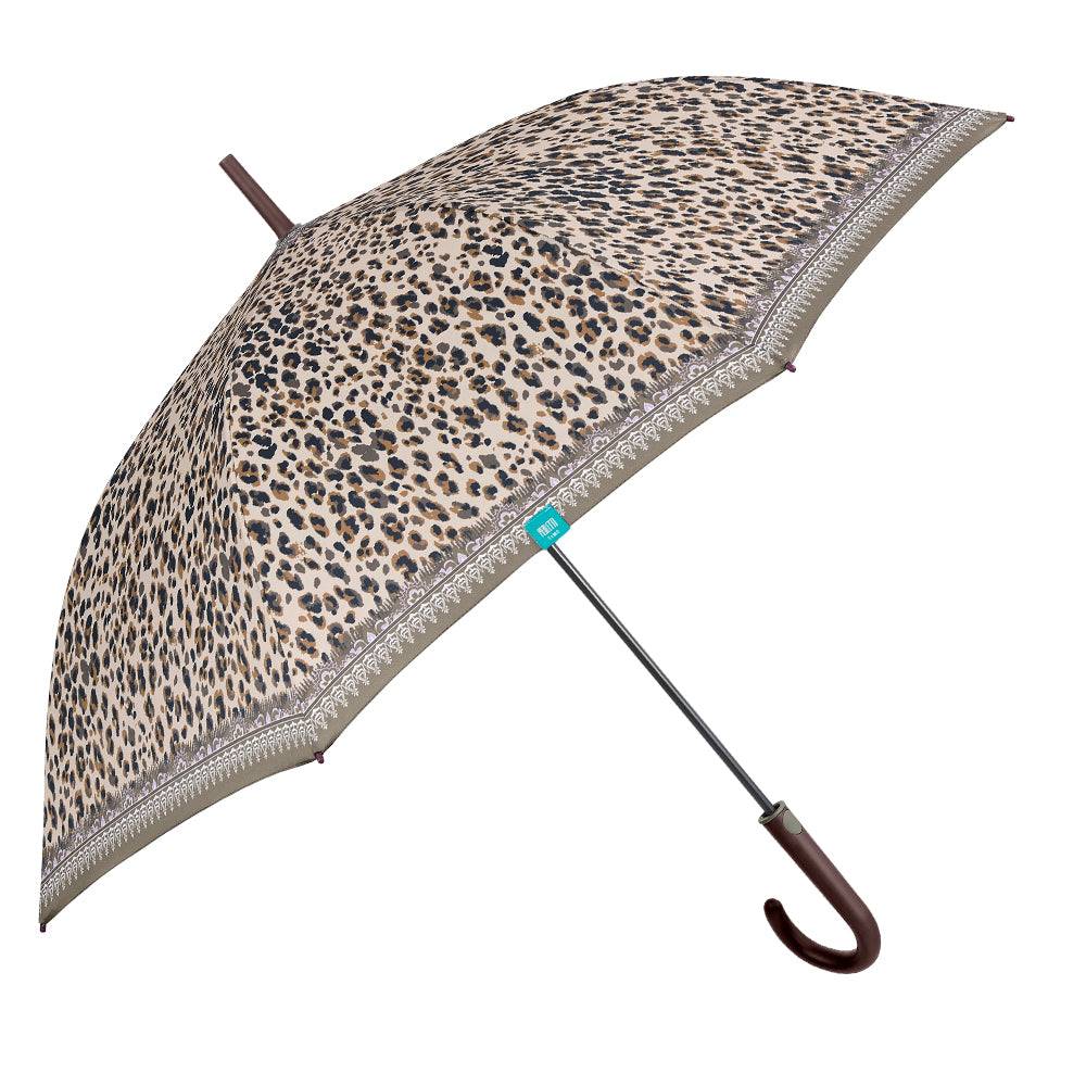 Perletti Ombrello Lungo Animalier Leopardato