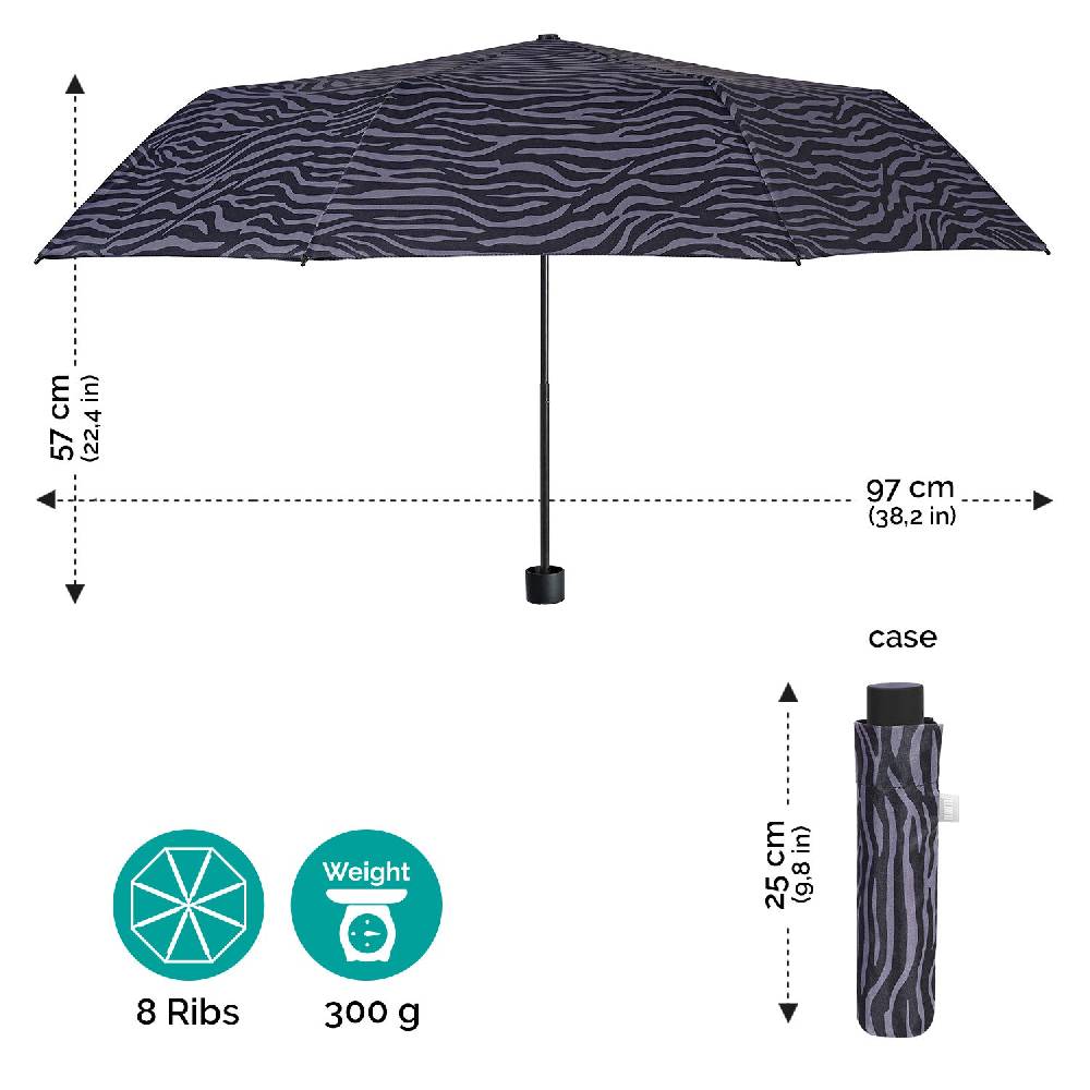 Perletti Ombrello Manuale Zebrato