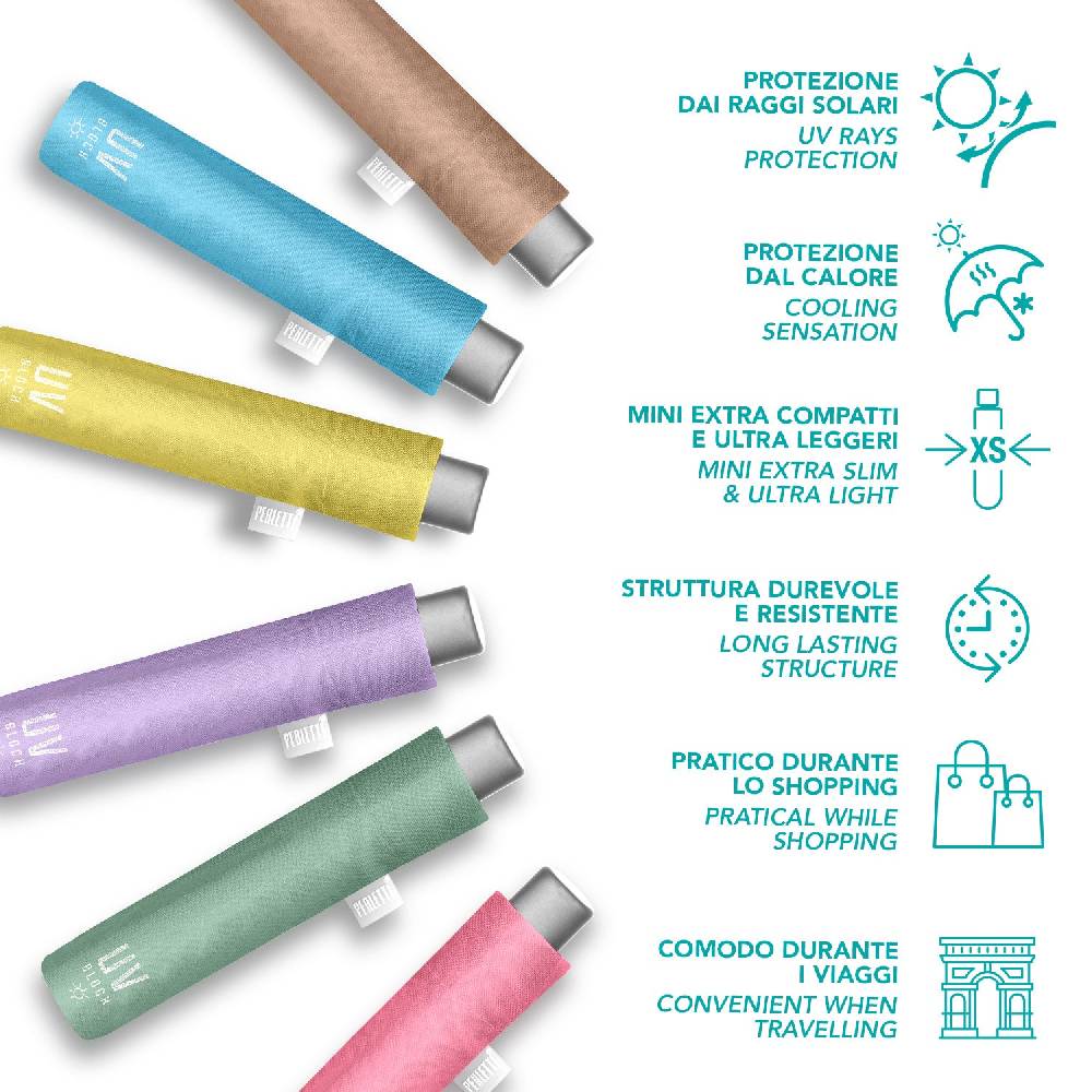 Perletti Ombrello Parasole Con Protezione UV