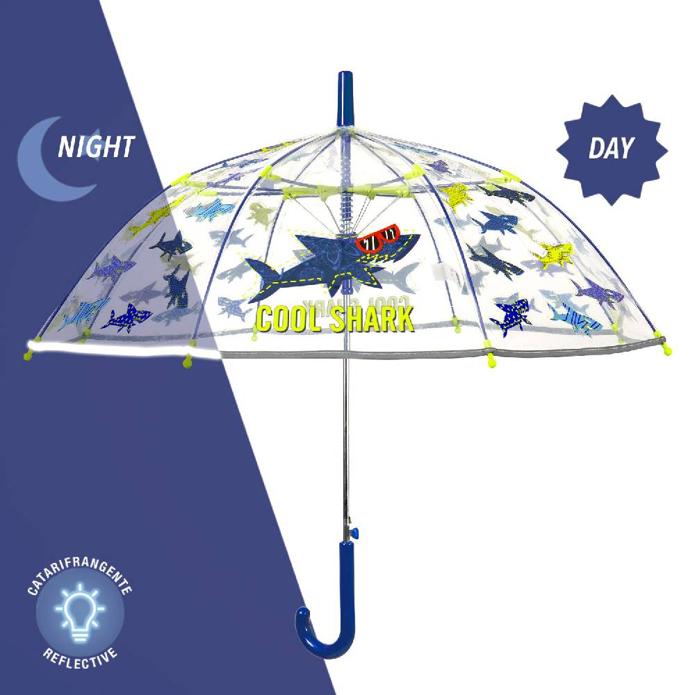 Perletti Ombrello Squali Trasparente Automatico