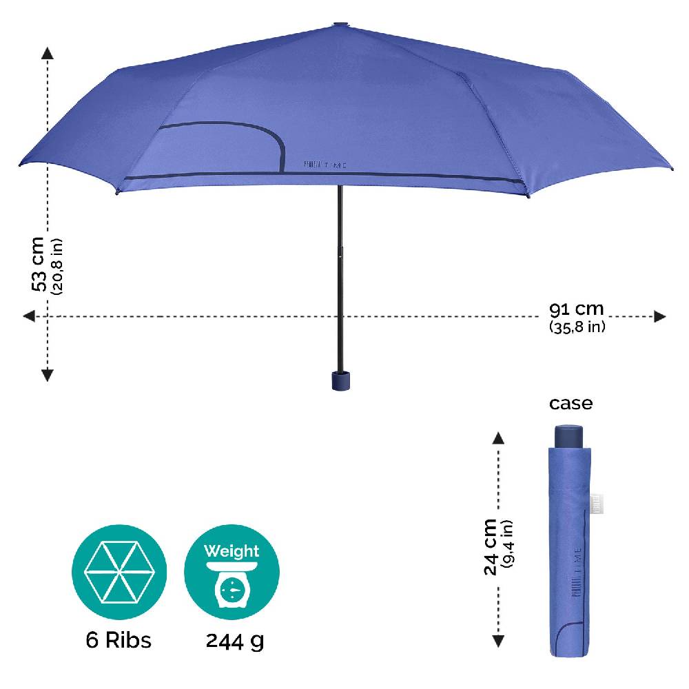 Perletti Ombrello Super Slim Tinta Unita