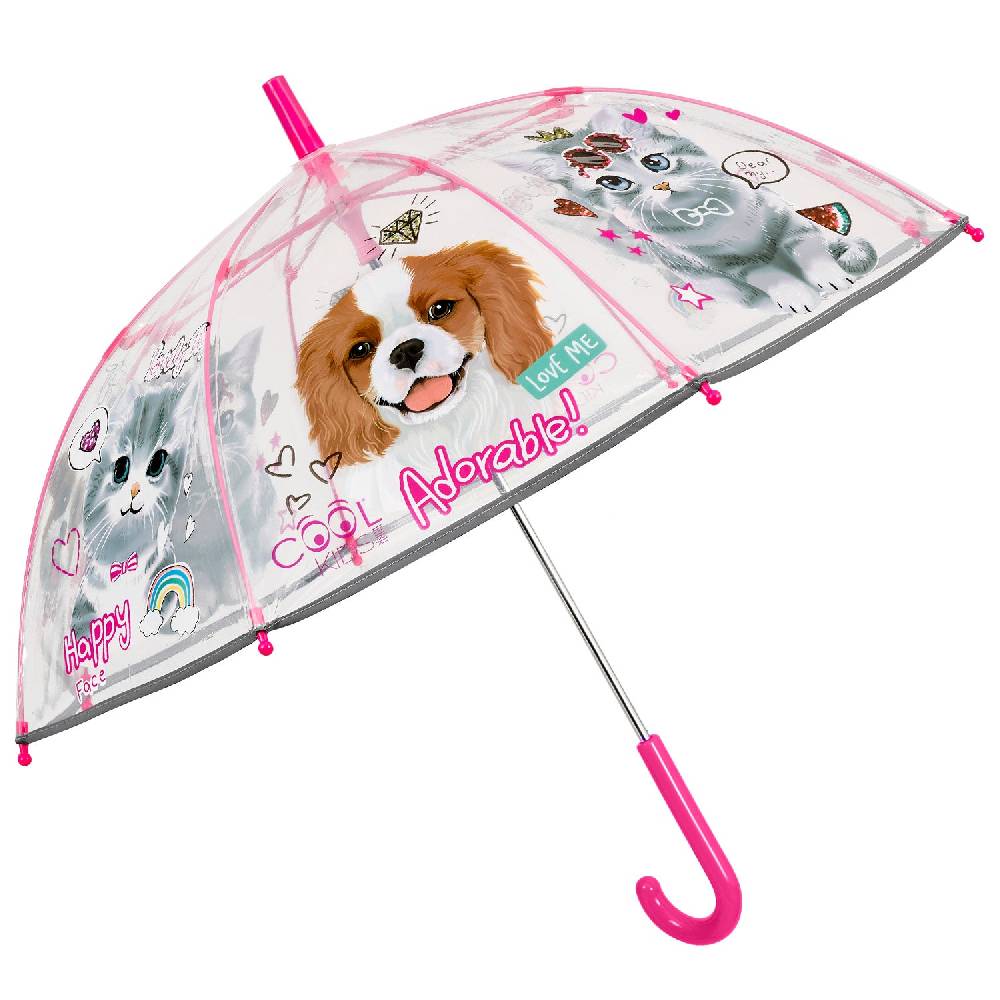 Perletti Ombrello Trasparente Cani e Gatti