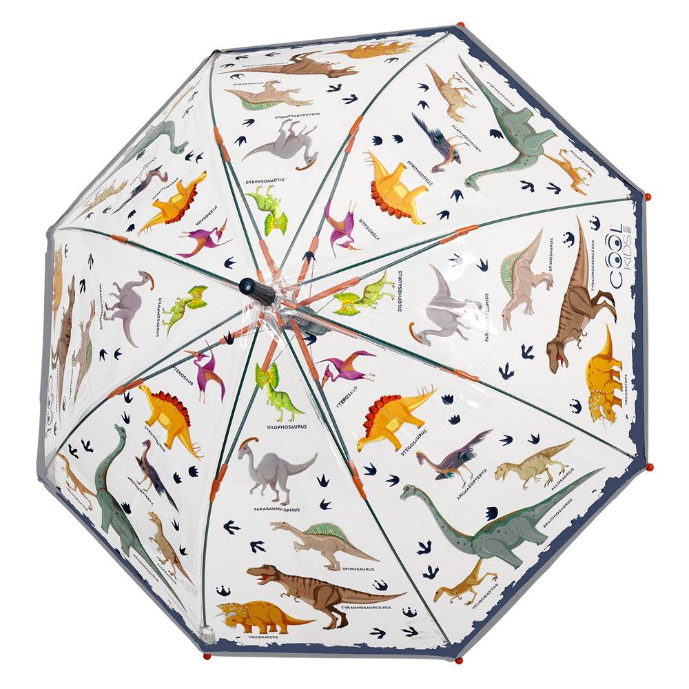 Perletti Ombrello Trasparente Dinosauro Automatico