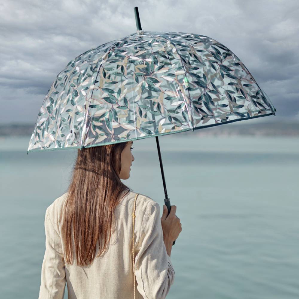 Perletti Ombrello Trasparente Foliage Verde