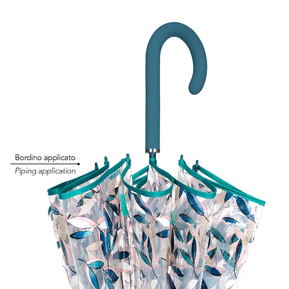 Perletti Ombrello Trasparente Foliage Verde