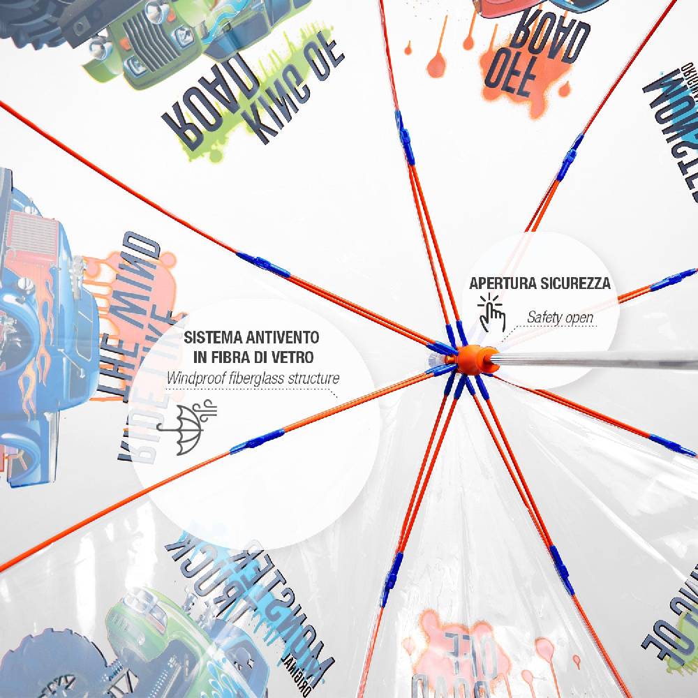 Perletti Ombrello Trasparente Trucks