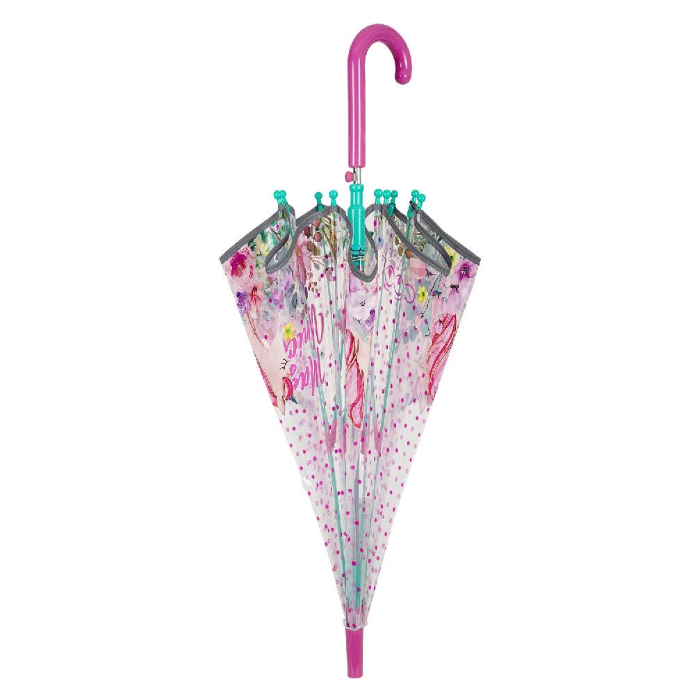 Perletti Ombrello Trasparente Unicorno Automatico