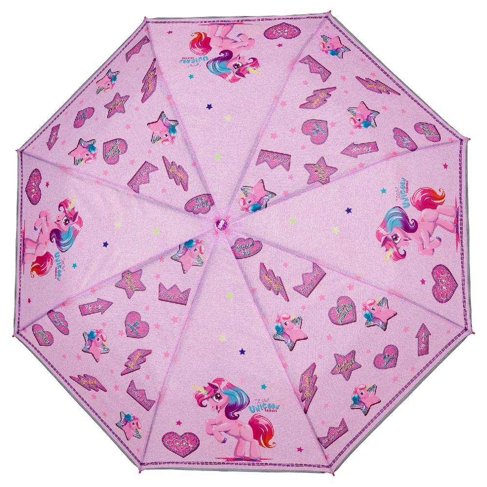 Perletti Ombrello Unicorno Rosa Con Cuori E Stelle