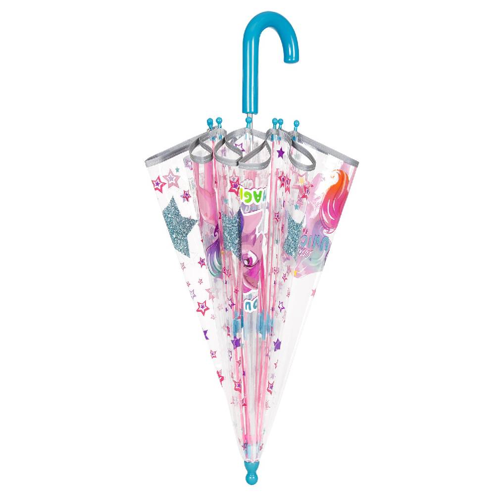 Perletti Ombrello Unicorno Trasparente Con Stelle