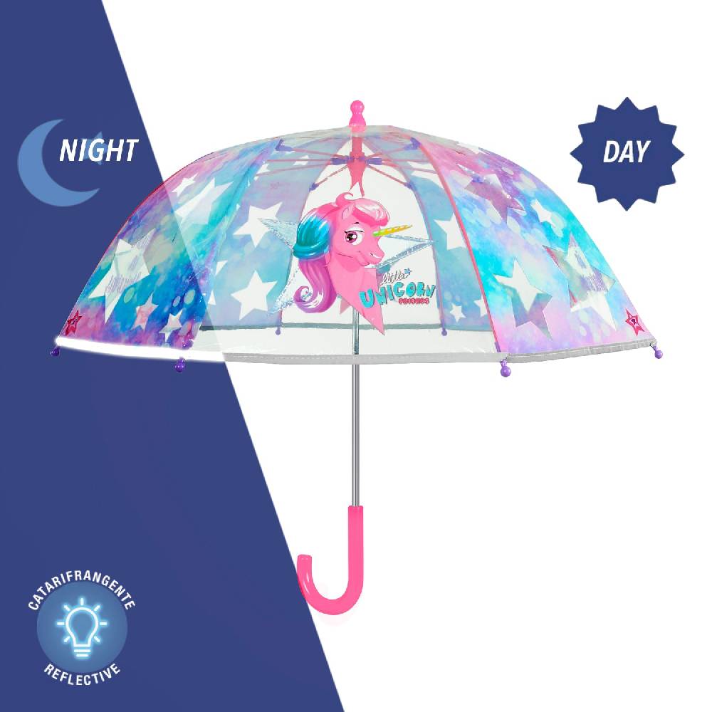 Perletti Ombrello Unicorno Trasparente