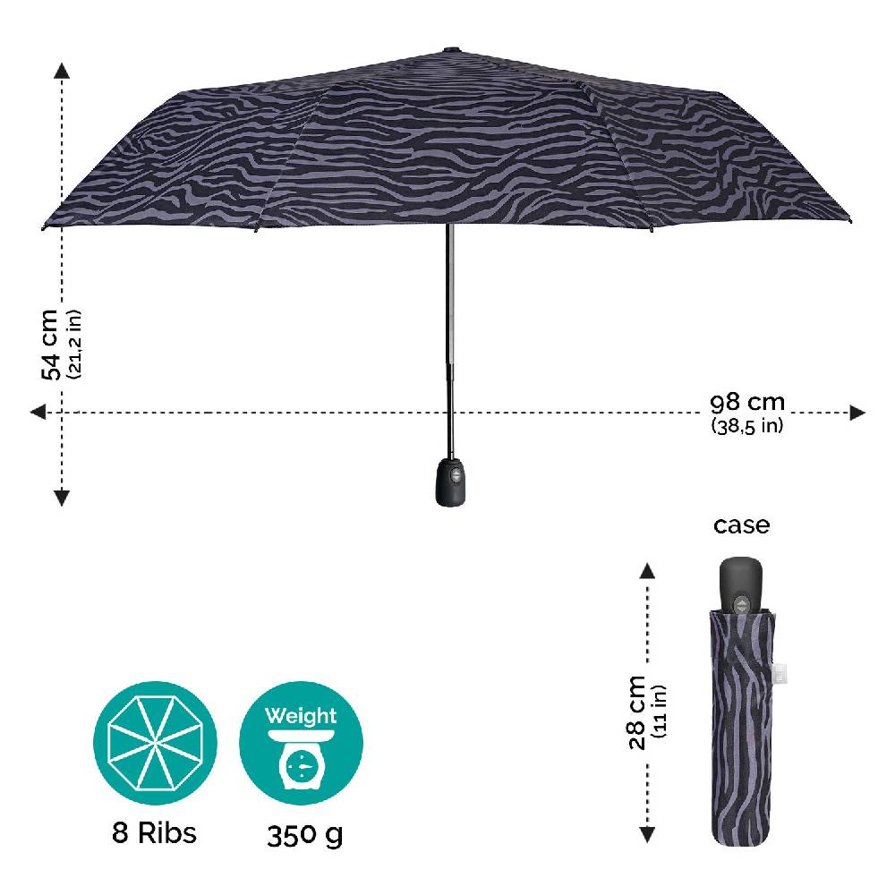 Perletti Ombrello Zebrato Apri E Chiudi Automatico