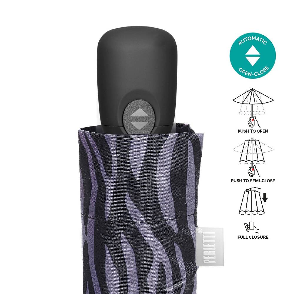 Perletti Ombrello Zebrato Apri E Chiudi Automatico