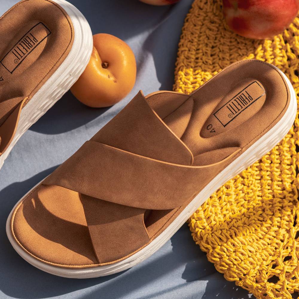 Perletti Sandalo Con Fascia Incrociata Beige