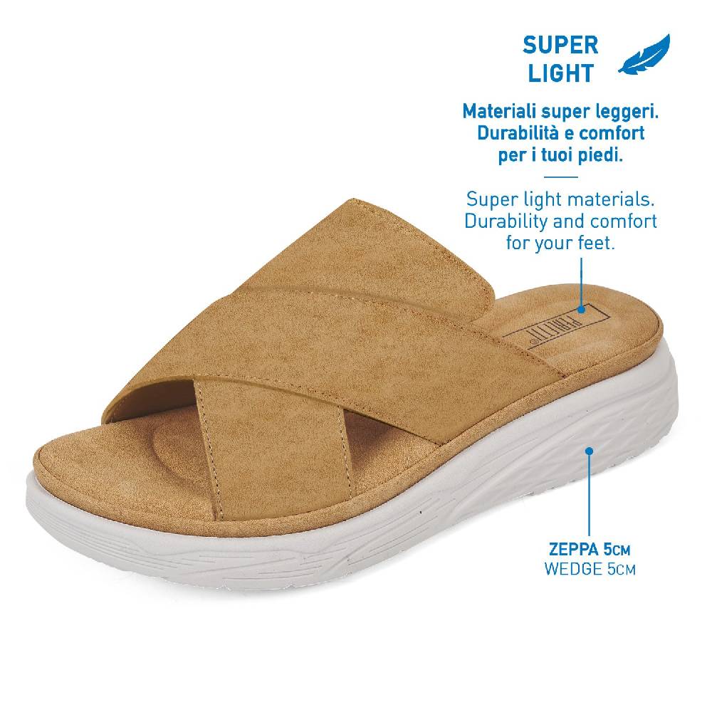 Perletti Sandalo Con Fascia Incrociata Beige