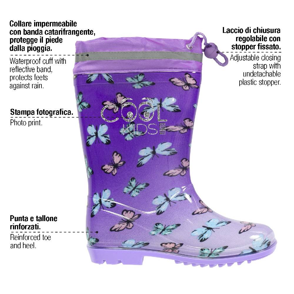 Perletti Stivaletti Farfalle Multicolore