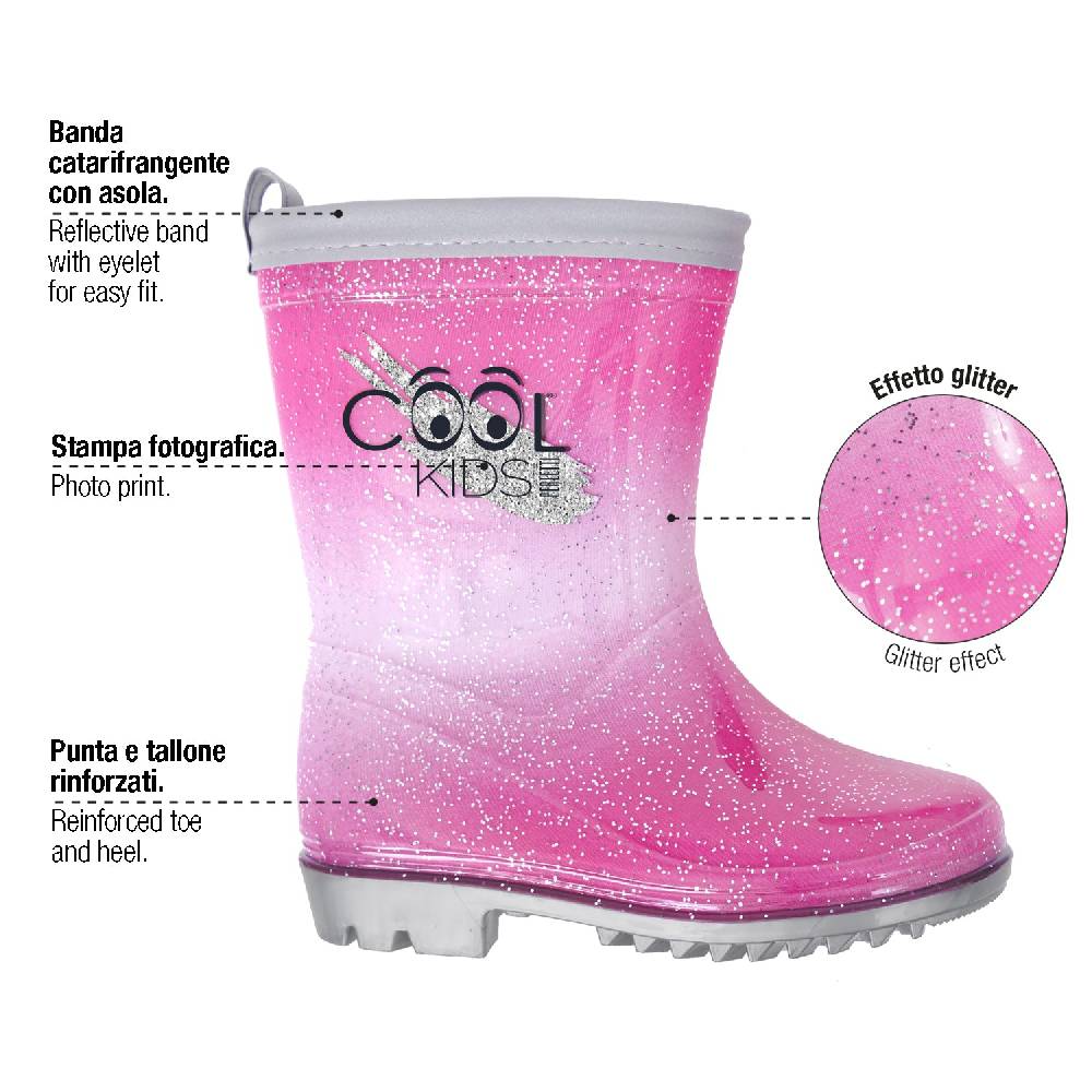 Perletti Stivaletti Rosa Glitter