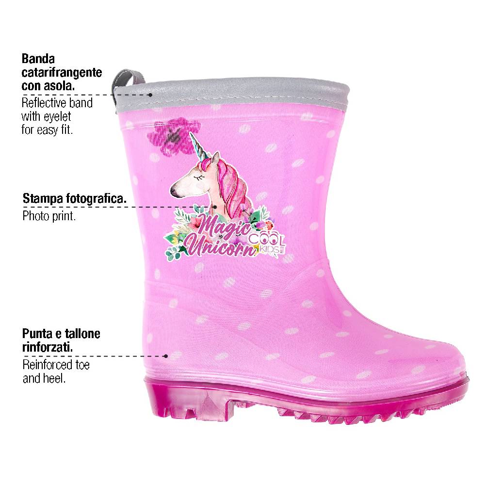 Perletti Stivaletti Unicorno A Pois