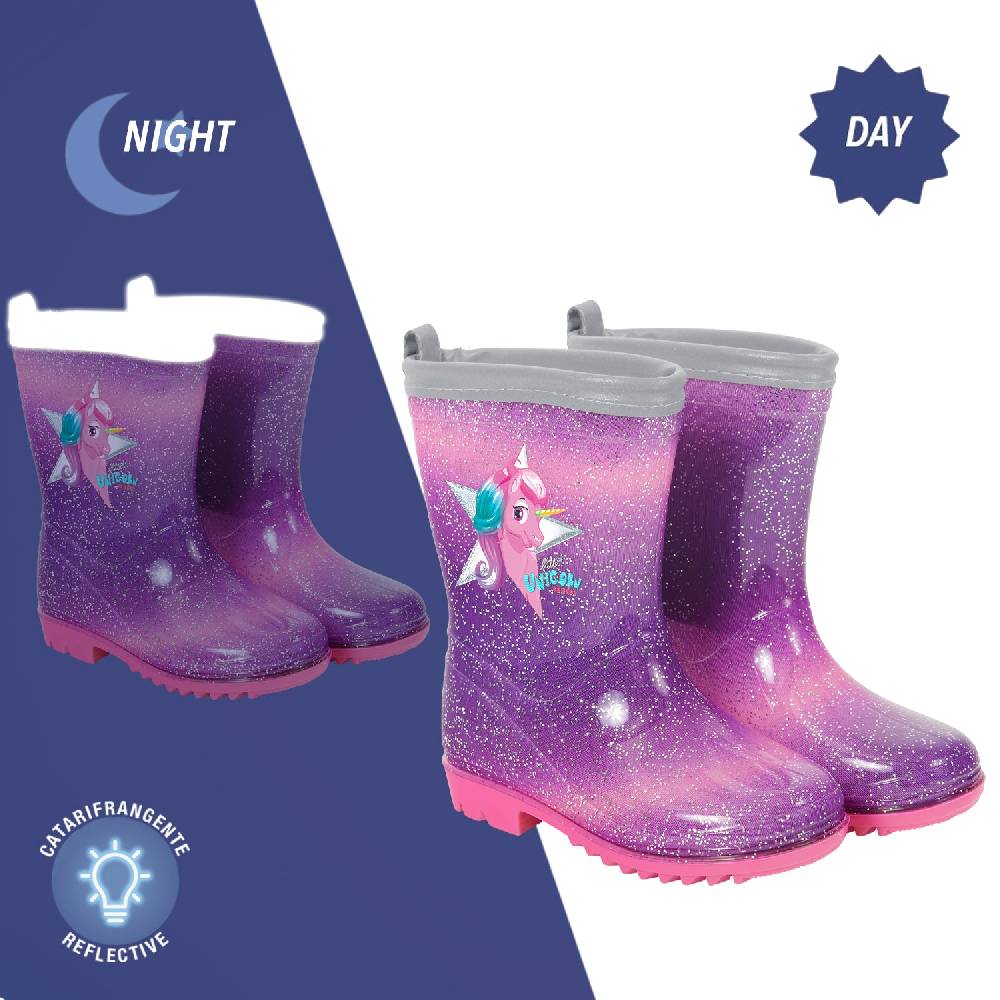 Perletti Stivaletti Unicorno Viola