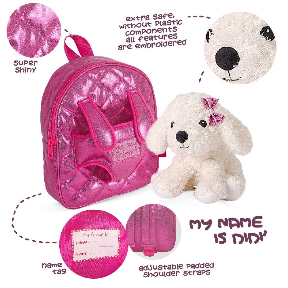 Perletti Zainetto Con Peluche Barboncino