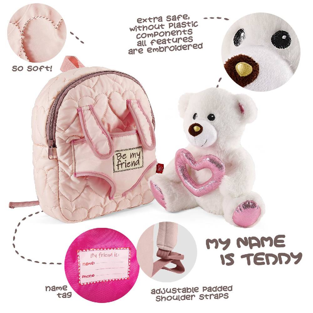 Perletti Zainetto Rosa Con Orsetto Polare