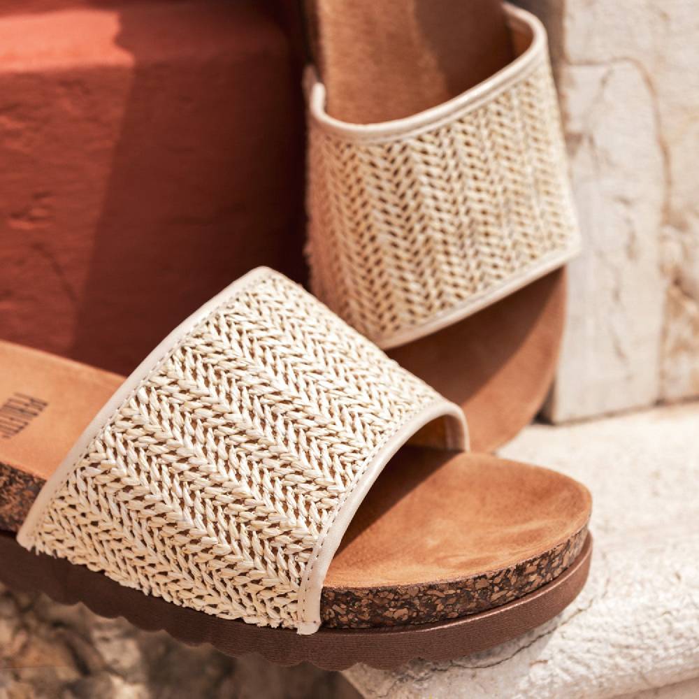 Perletti Zeppe Con Fascia In Raffia