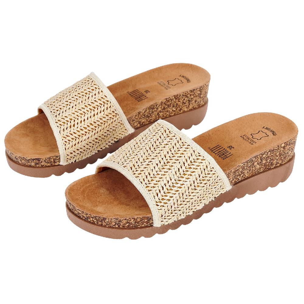 Perletti Zeppe con Fascia in Raffia