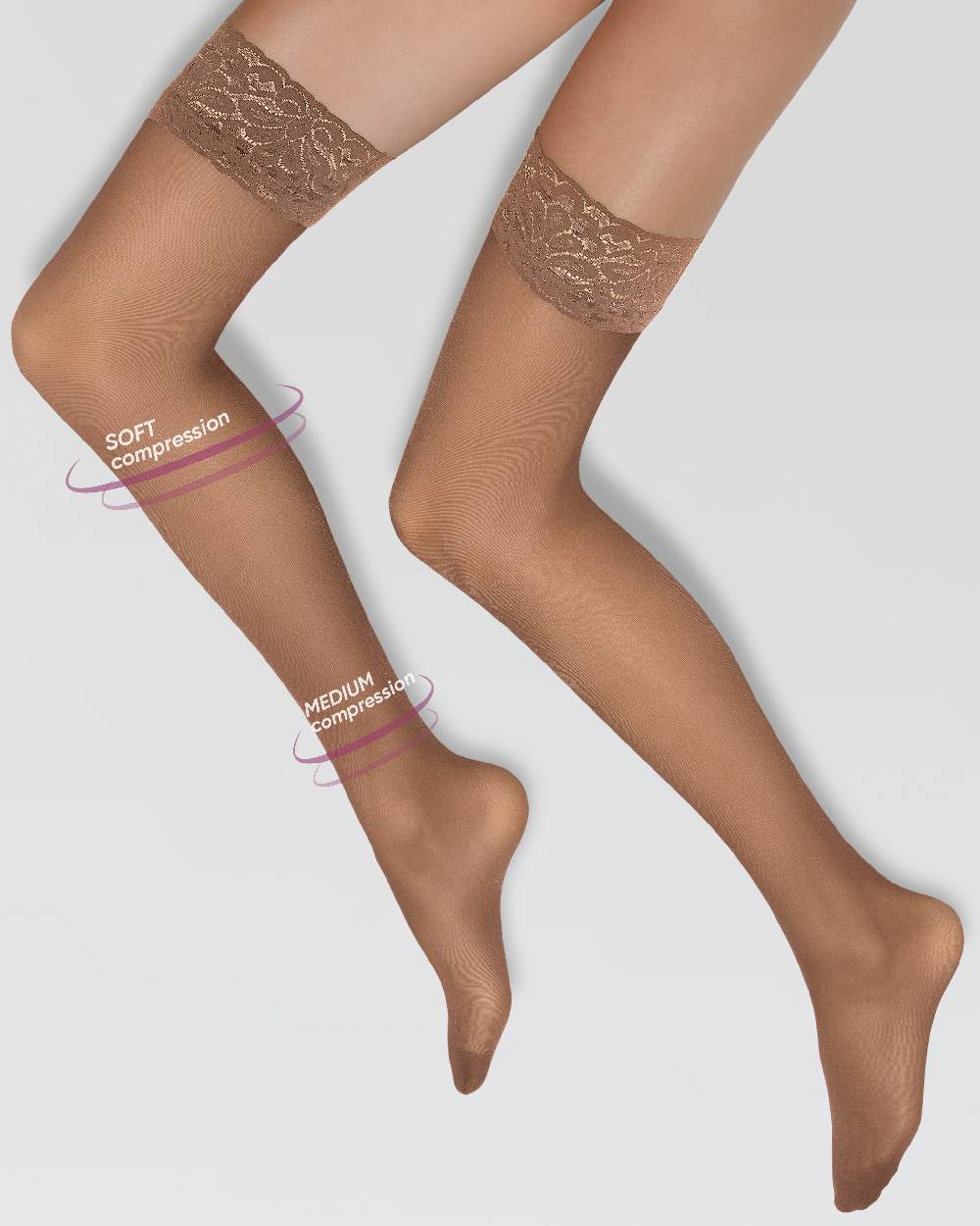 Pompea Autoreggente velato 70 denari contenitivo con compressione graduata leggera