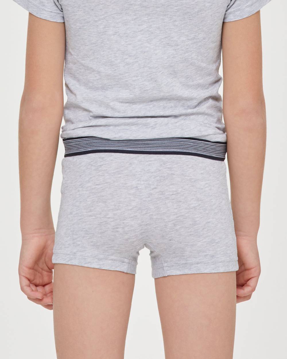 Pompea Boxer Bimbo In Cotone Organico Con Elastico A Righe