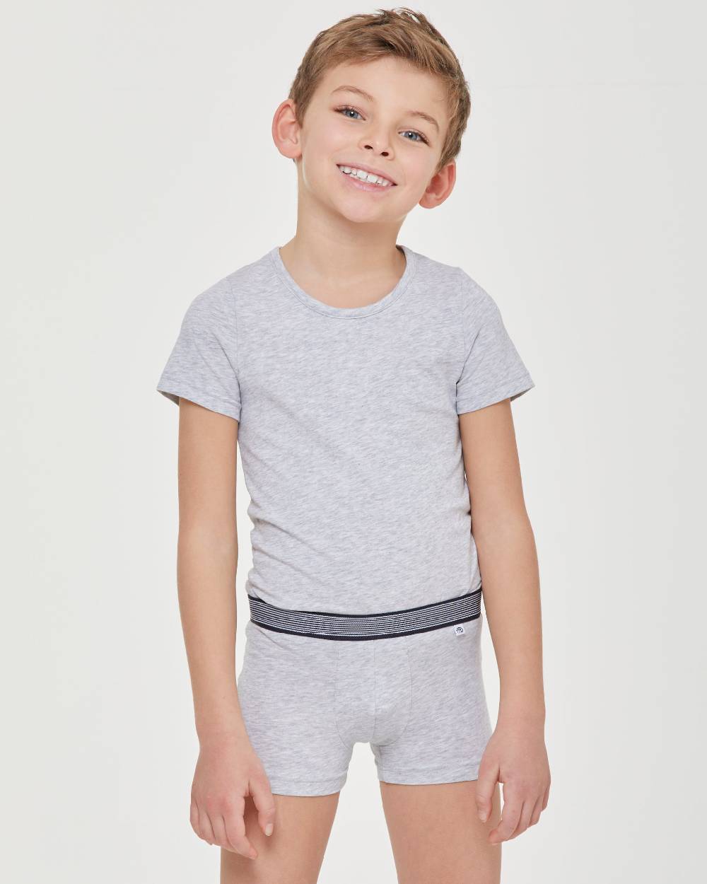 Pompea Boxer Bimbo In Cotone Organico Con Elastico A Righe