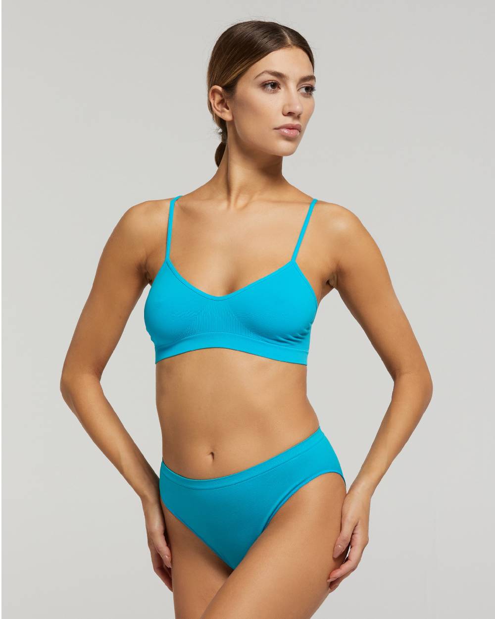 Pompea Brassiere Seamless Spalla Stretta Tinta Unita