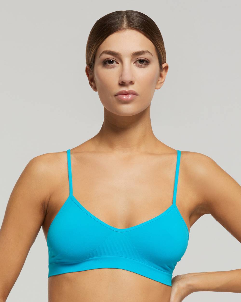 Pompea Brassiere seamless spalla stretta tinta unita