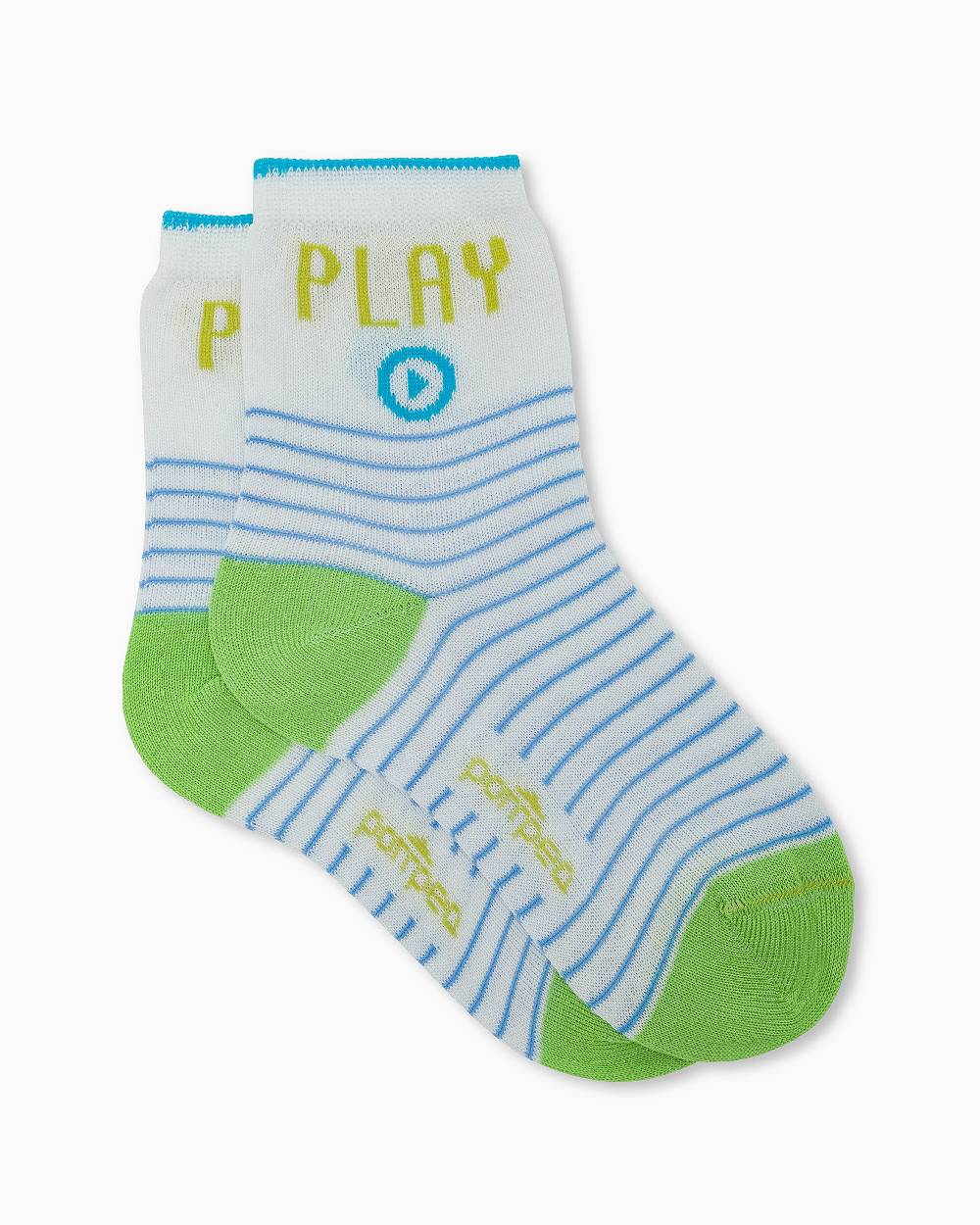 Pompea CALZA BIMBO MATTIA MOTIVO A RIGHE E SCRITTA PIAZZATA