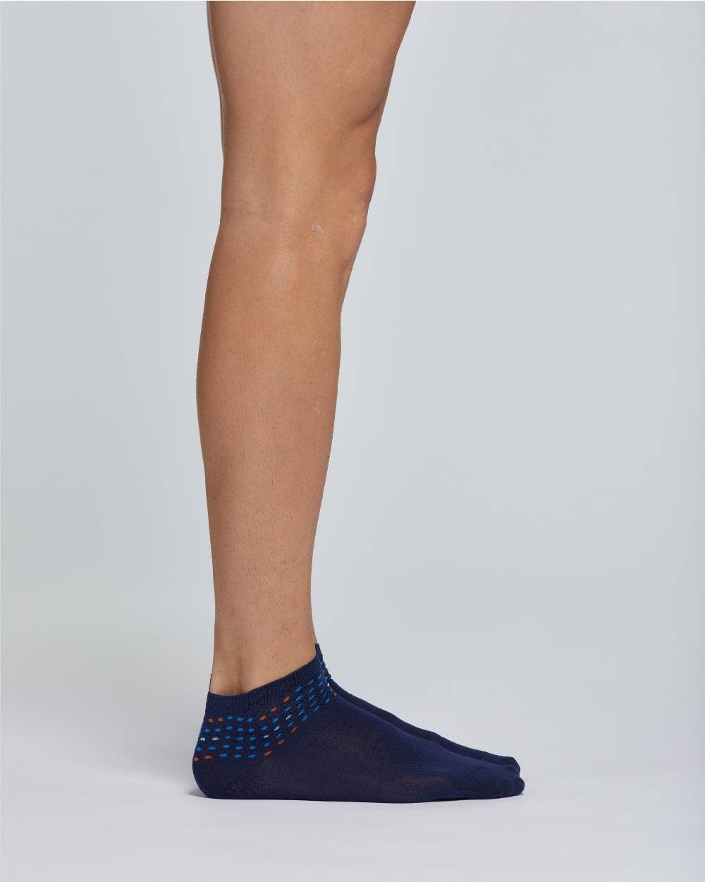 Pompea CALZA CORTA COTONE GREGORIO CON MOTIVO CHEVRON A POIS