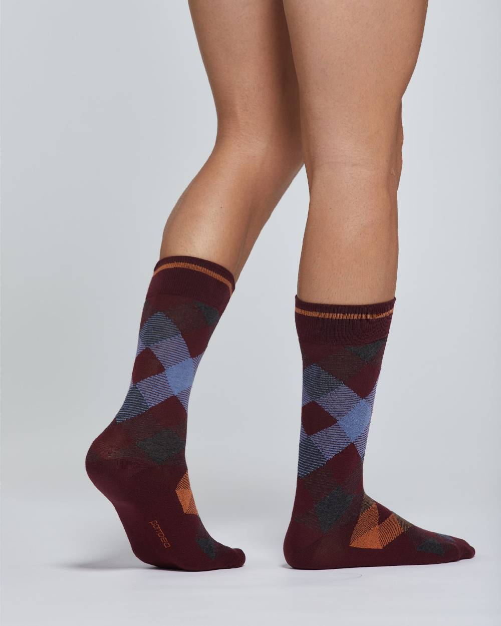 Pompea CALZA CORTA COTONE MATHIS CON MOTIVO A ROMBI