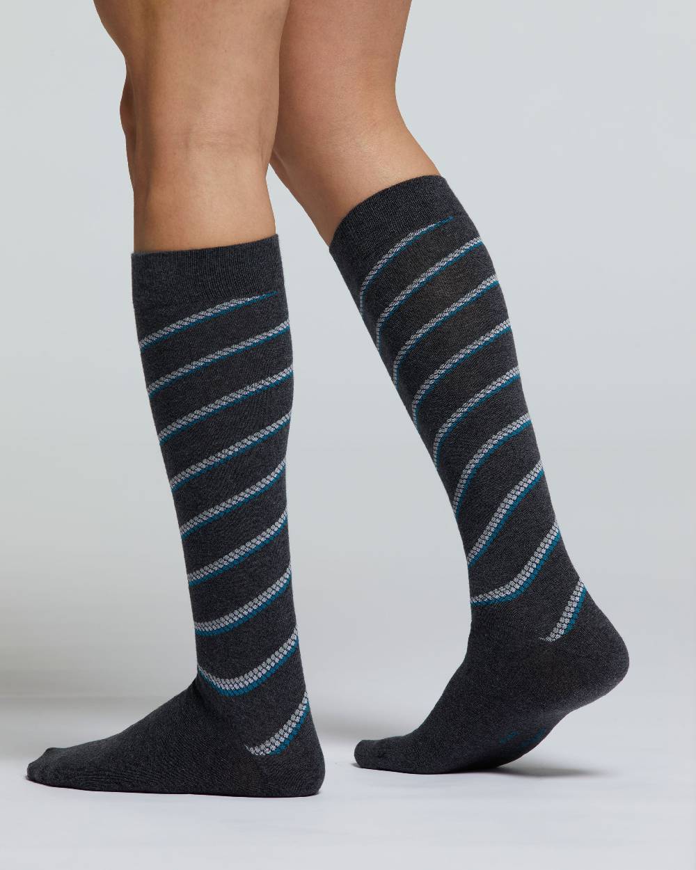 Pompea CALZA LUNGA COTONE CIPRESSO MOTIVO RIGHE DI POIS